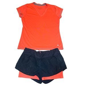 Women’s Workout Bundle- Ballys Top & MPG Running Shorts Size Large
